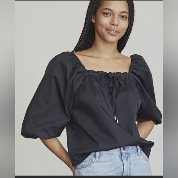 ELIZABETH AND JAMES | Puff Sleeve Off the Shoulder Top Size XL - Picture 1 of 7
